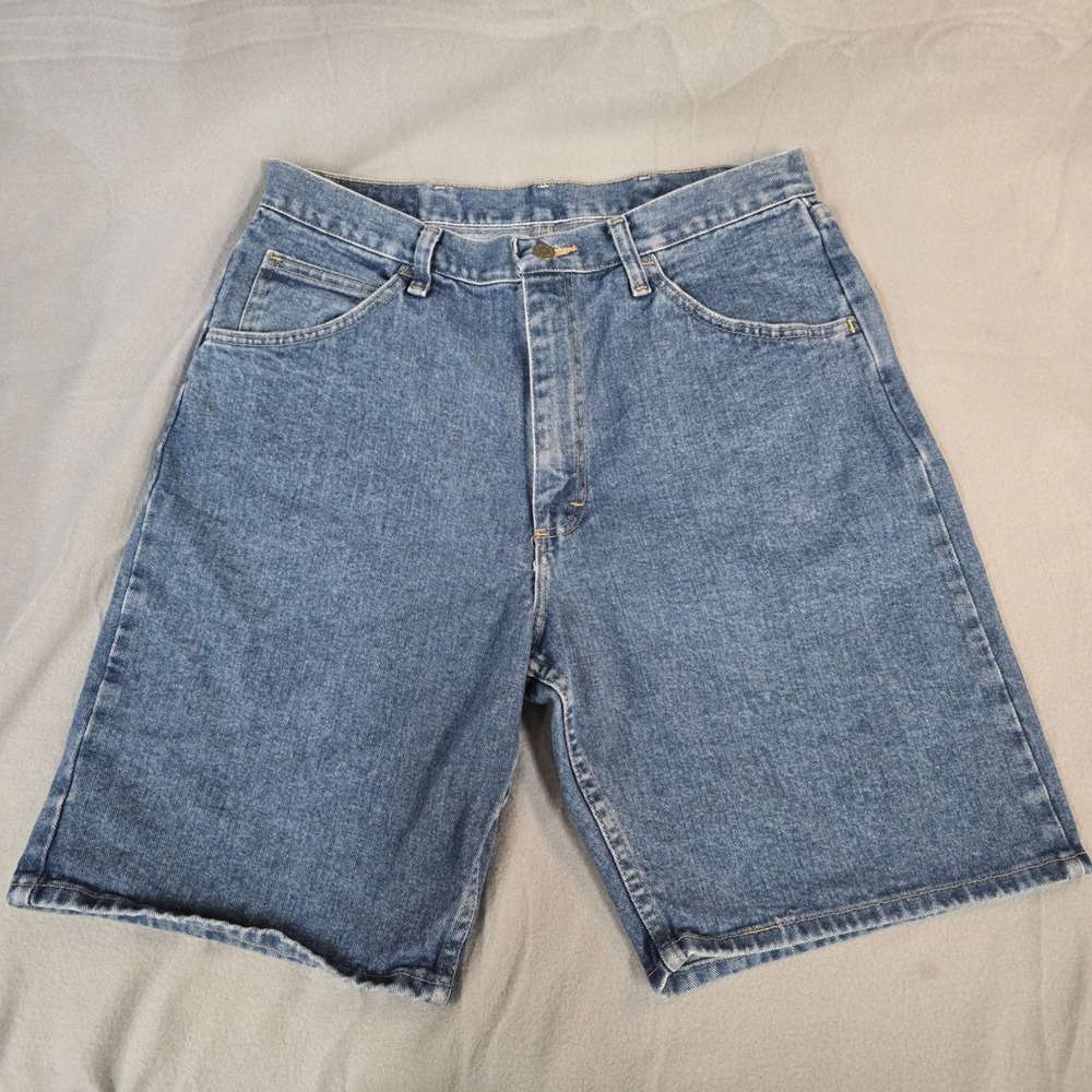 Wrangler Hero Authentic Jeans Mens 34 Relaxed Fit Blue Denim Shorts 606W1DH